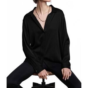 NEW NOUVELLE / SILK95FIVE monte carlo long sleeve shirt in noir
